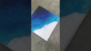 let's draw beach drawing with Canvas soil drawing beach drawing with blue colour 4k please comment