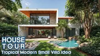 Tropical Modern Small Villa Idea | Organic Modern House tour