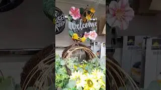 B&M Garden shopping. Outdoor flowers display