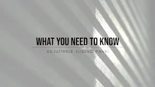 Watch This Before You Buy Adjustable Sliding Panels | GoDear Design