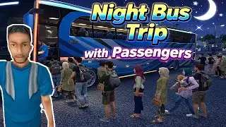 Full Night Bus Ride with Passengers 😍 | Bus Simulator Indonesia GAMEPLAY
