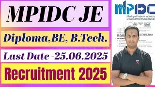 MP Industrial Development Corporation  Junior Engineer Recruitment 2025. Latest JE Vacancy 2025.