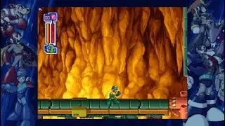 Mega Man 8 Wily stage 1 snowboarding segment completed