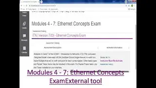 CISCO CCNA Modules 4 - 7: Ethernet Concepts Exam. Answer.  older