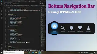 Modern Iconic Bottom Navigation Bar Using HTML & CSS | Stylish UI Design