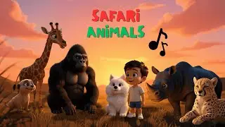 SAFARI ANIMAL SOUND QUIZ | Can You Guess? | Nursery Rhymes & Animal Song for Kids | DAN & BEN