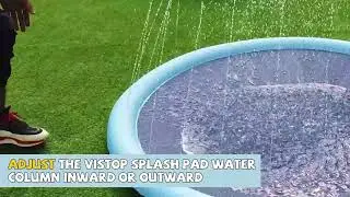VISTOP Non-Slip Splash Pad for Kids and Dog, Thicken Sprinkler Pool Summer Outdoor Price: 39.99$