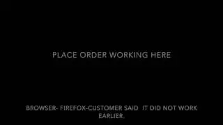 Place order button not working