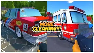 Cleaning Grandpa Miller&rsquo;s Car + Fire Truck 🚗🚒💦 | PowerWash Simulator ASMR