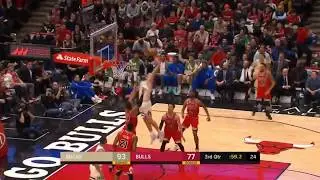 Pat Connaughton flies in for the putback dunk