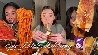 🍗🥪🌶️ No Talking TikTok Mukbang Compilation | Wingstop, Taco Bell, Chili’s & More!