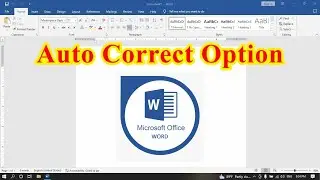 Auto Correct Option in Microsoft Word
