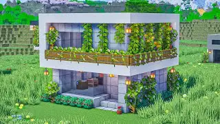 Minecraft: How to Build a Modern House Tutorial - Interior in Description!