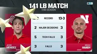 141lbs - Ohio State&rsquo;s Jesse Mendez vs. Nebraska&rsquo;s Brock Hardy | Big Ten Wrestling