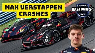 Max Verstappen crashes at iRacing 24 Hours of Daytona 2025