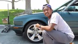 HOW TO CHANGE BMW E34 ROTORS (Drilled & Slotted)