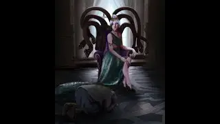 Snake Queen Part 3, time-lapse digital art