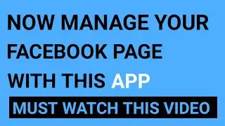 How to manage your Facebook on your Mobile phone | Advance options | page manager