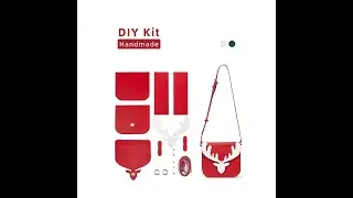 DIY Leather Christmas Elk Bag - Make Your Own Bag.Sewing Craft Kit Leathercraft Activity.