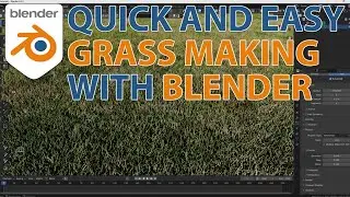 BLENDER GRASS WITH GRASS TEXTURE