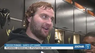 Former UNI star, Saints OL Trevor Penning talks position switch from tackle to guard