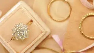 Comstock: Glittering Victorian Ring from Trumpet & Horn