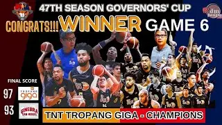 Pba Finals Game 6, Apr 21, 2023 | TNT TROPANG GIGA CHAMPION | PBA Governors'  Cup 2023 CHAMPION