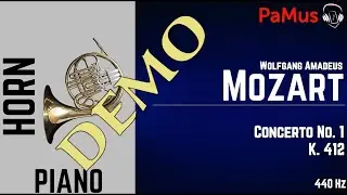 W. A. Mozart: Horn Concerto No. 1 K.412 piano accompaniment 440Hz
