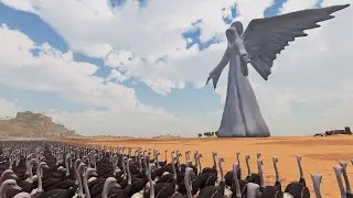 GOD vs 500,000 OSTRICH - Ultimate Epic Battle Simulator 2 | UEBS 2