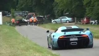 LOUD 1800HP Koenigsegg Regera start up, driving and spoiler mechanics!!