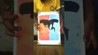 RRR painting 😱😱#Ram Charan#ntramaraojr#rajmouli #viral #shorts