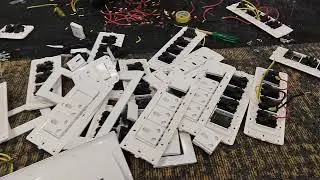 Switch Socket fixing Work, Electrical plan 8 modual 4 modular Socket Connection Anchal Electricals