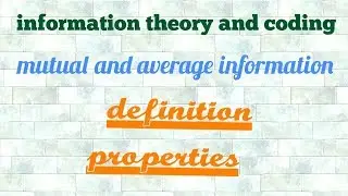 Mutual and average information in information theory