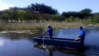 Working on Ruda's fishing lakes