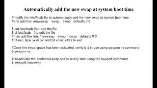 Adding new swap space on Fedora Linux (II): Automatically add the new swap at system boot time