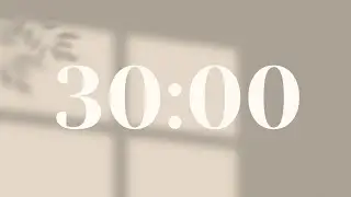 30 Minute Timer | Clean Aesthetic