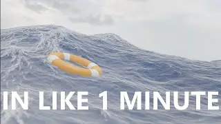 How to make an object float on an Ocean in Blender in 1 Minute Tutorial