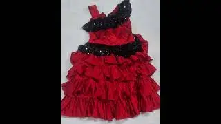 Flamenco Flair: Stunning Two-Tone Satin Frock
