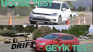VW GOLF VS SEAT LEON  MOOSE TEST - GEYİK TEST