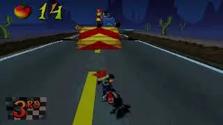 [PS1 4K] Crash Bandicoot: Warped - 14 - Road Crash