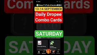 13-14 September Dropee Daily Combo Cards | Dropee daily combo code  | Dropee  combo today