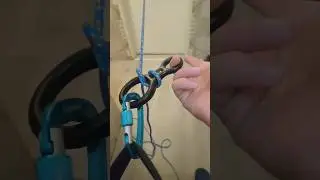 Rappelling with Hands-free Braking System. Just figure 8 and simple knot