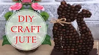 DIY Easy How to make Room Decor with cardboard coffee jute rope || Jute Rope Craft Idea حرف ابداعية