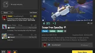 Bgmi wow Puzzal map code 27672 | escape from spaceship | #bgmilive #bgmi #pubg #pubgmobile