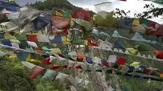 Tibetan Flags in front of the Tiger Temple