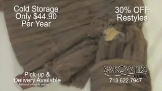 Sakowitz Furs COLD FUR STORAGE AD