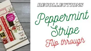 Recollections Peppermint Stripe Sticker Book Flip Through New 2021 Release Christmas