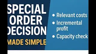 Special Order Decision Explained | Relevant Costing Made Simple
