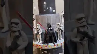 space theme cake design | designing cake | #shorts