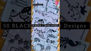 50 BLACK 🖤 border designs/Assignment front page design/Project Work Designs #black #project #shorts